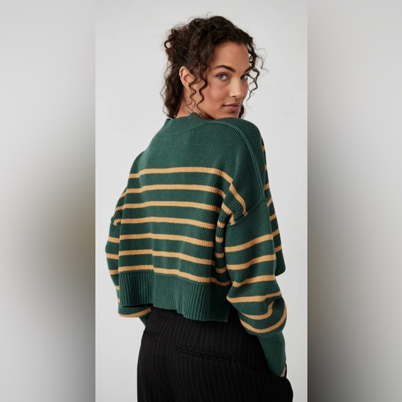 Free People Easy Street Stripe Crop Pullover - Picture 5 of 14